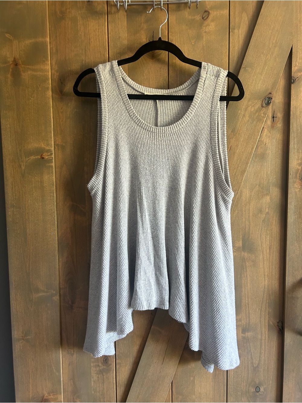 Women's Light Gray waterfall style top